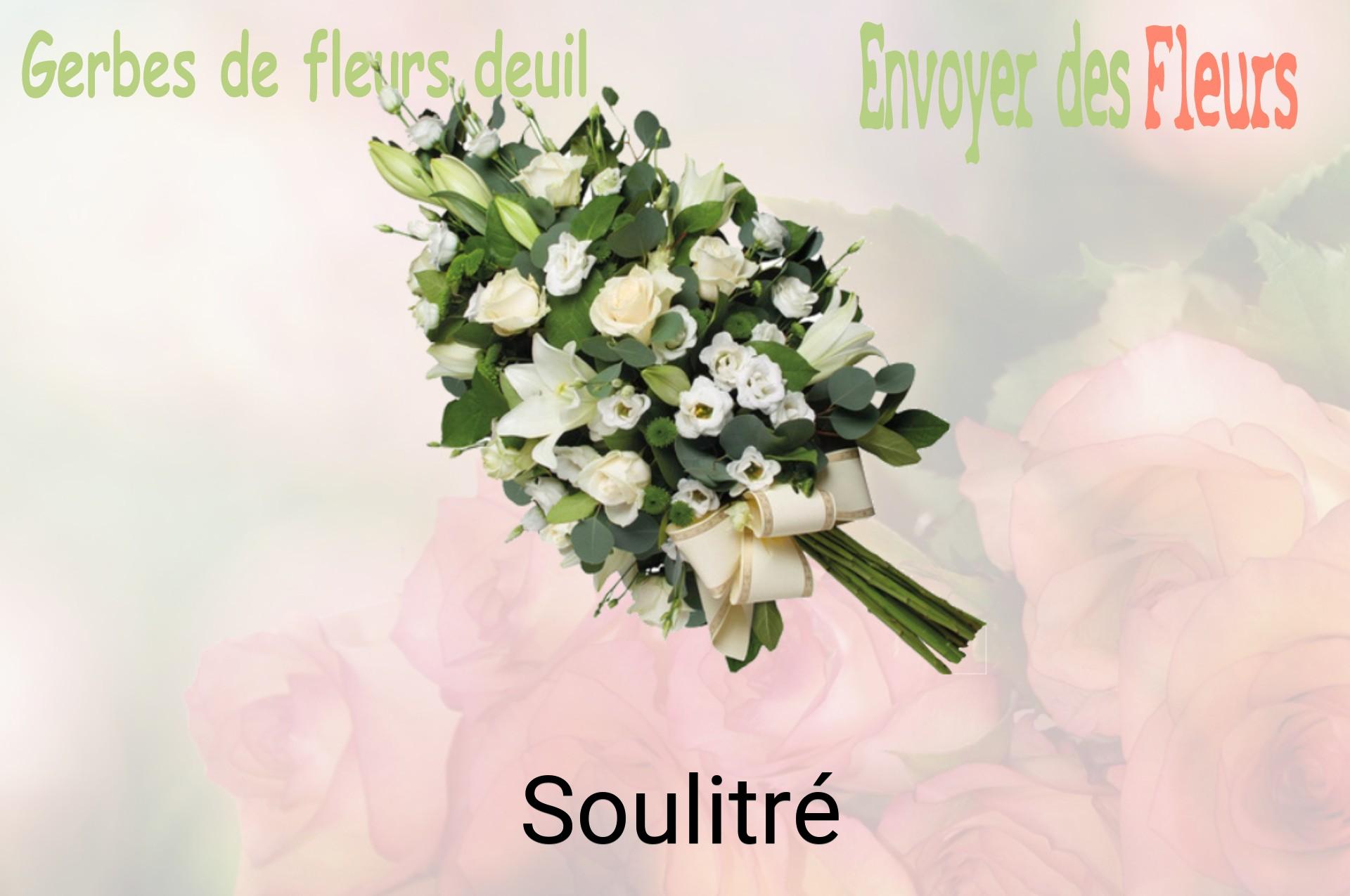 Gerbe de fleurs de deuil livrée à Soulitré